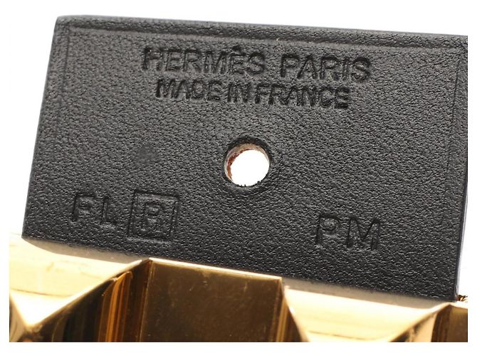 Hermès Brazalete Hermes Collier de Chien Accesorio Negro Dorado - vista 4