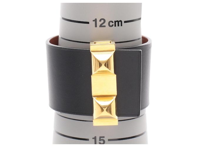 Hermès Brazalete Hermes Collier de Chien Accesorio Negro Dorado - vista 5
