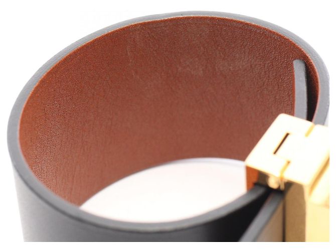 Hermès Brazalete Hermes Collier de Chien Accesorio Negro Dorado - vista 7