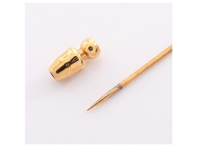 Hermès Hermes HERMES Korosso Nadelbrosche Accessoire Weiß Golden - Ansicht 3