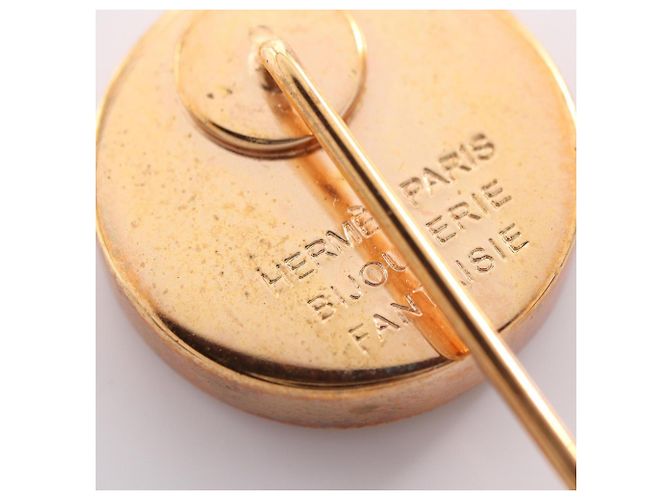 Hermès Hermes HERMES Korosso Nadelbrosche Accessoire Weiß Golden - Ansicht 4