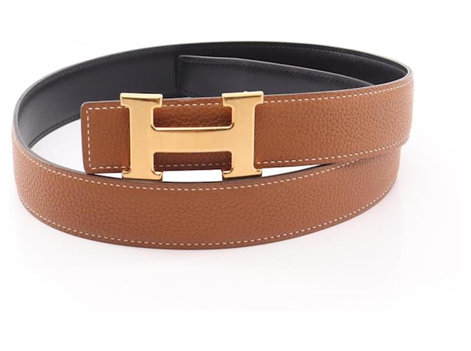Hermès Hermes Constance H-Belt Marrone Nero D'oro - vista 6