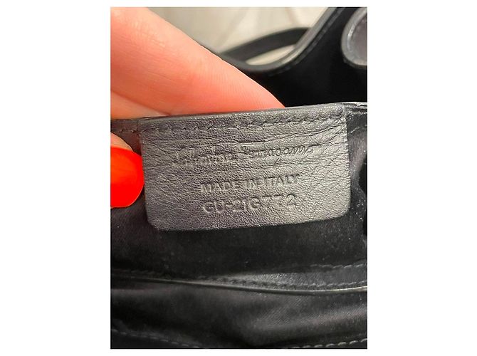 Zaino Salvatore Ferragamo in pelle con borchie Gancini Nero - vista 11