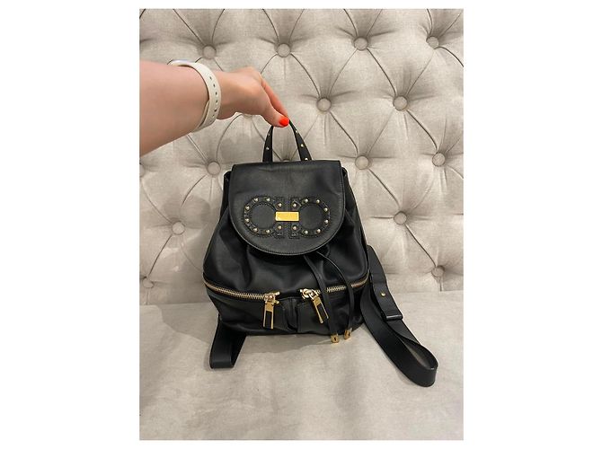 Zaino Salvatore Ferragamo in pelle con borchie Gancini Nero - vista 3