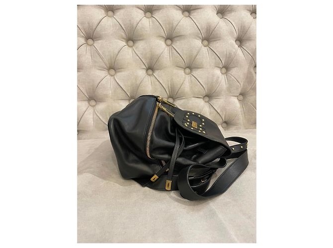 Zaino Salvatore Ferragamo in pelle con borchie Gancini Nero - vista 6