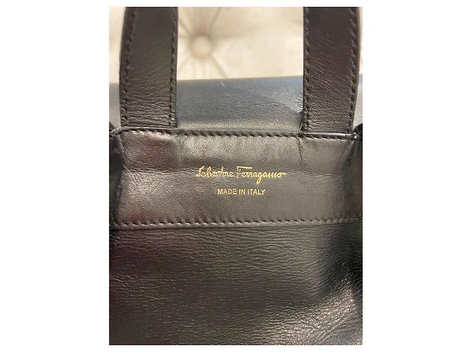 Zaino Salvatore Ferragamo in pelle con borchie Gancini Nero - vista 8