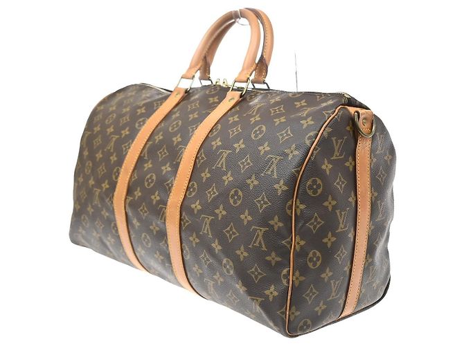 Louis Vuitton Keepall Bandoulière Monogram 45 Marrone - vista 4