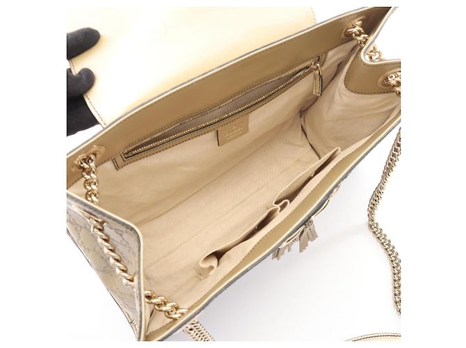 Borsa a tracolla Gucci EMILY Guccissima D'oro - vista 3