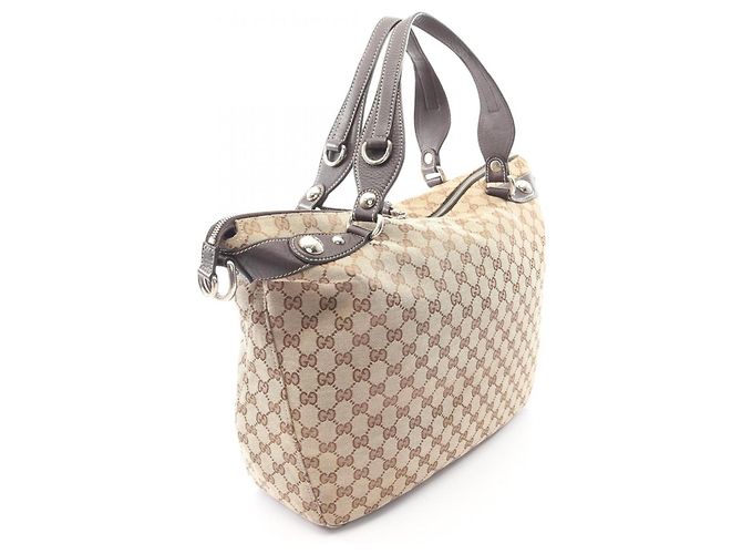 Gucci GG Canvas 2-Way Tote Bag Braun Beige - Ansicht 2