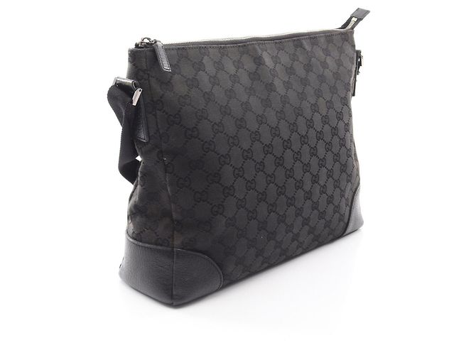 Borsa a Spalla Gucci GG Canvas Nero - vista 2