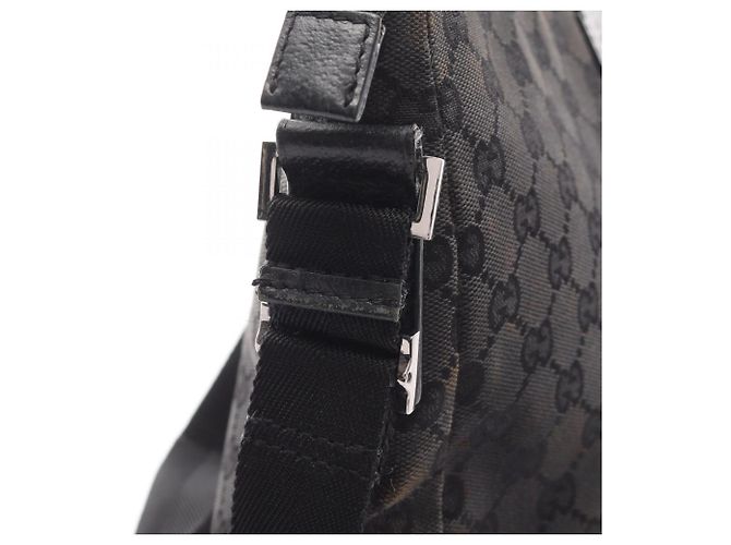 Borsa a Spalla Gucci GG Canvas Nero - vista 8