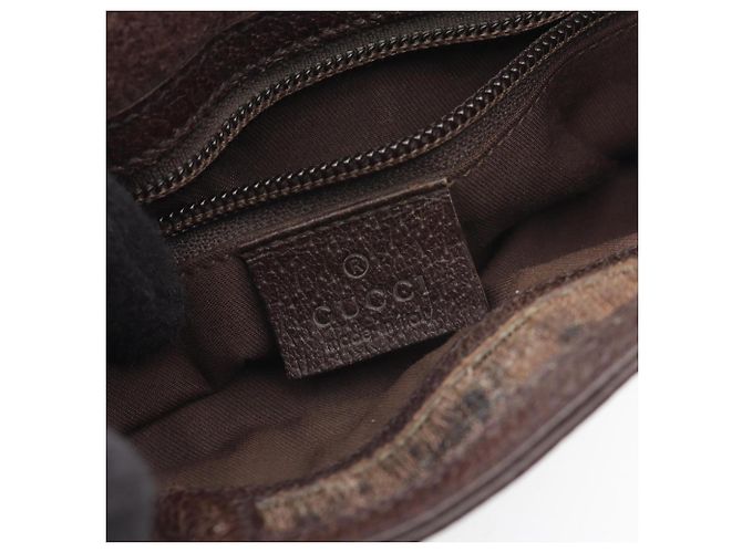 Borsa a Spalla Gucci GG Canvas Marrone Beige - vista 4