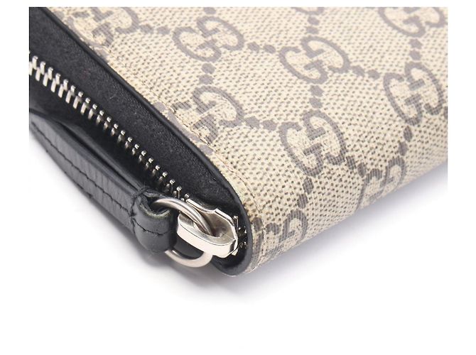 Gucci GG Supreme Bee Print Long Wallet Brown Multiple colors Beige - view 6