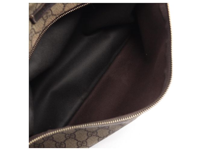 Borsa a Spalla Gucci GG Supreme Marrone Beige - vista 10