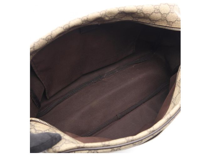 Borsa a Spalla Gucci GG Supreme Marrone Beige - vista 3