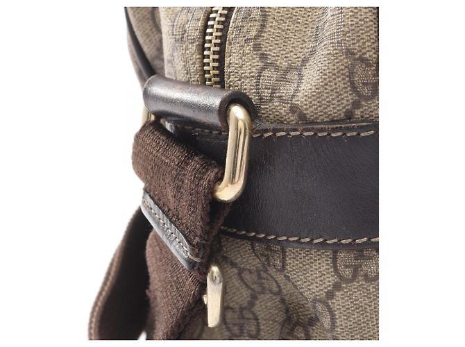 Borsa a Spalla Gucci GG Supreme Marrone Beige - vista 6