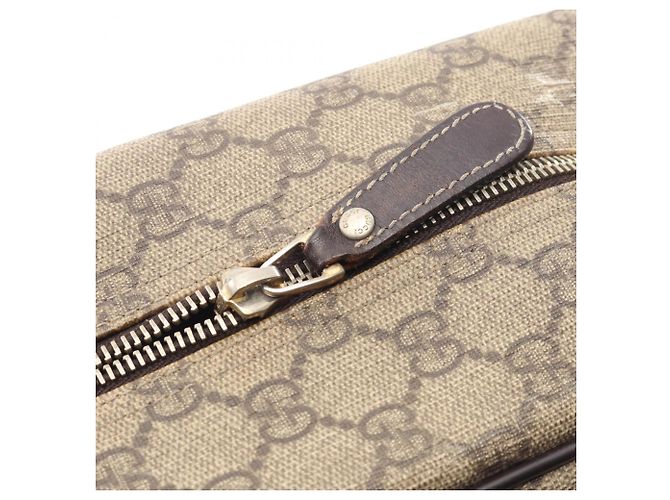 Borsa a Spalla Gucci GG Supreme Marrone Beige - vista 9