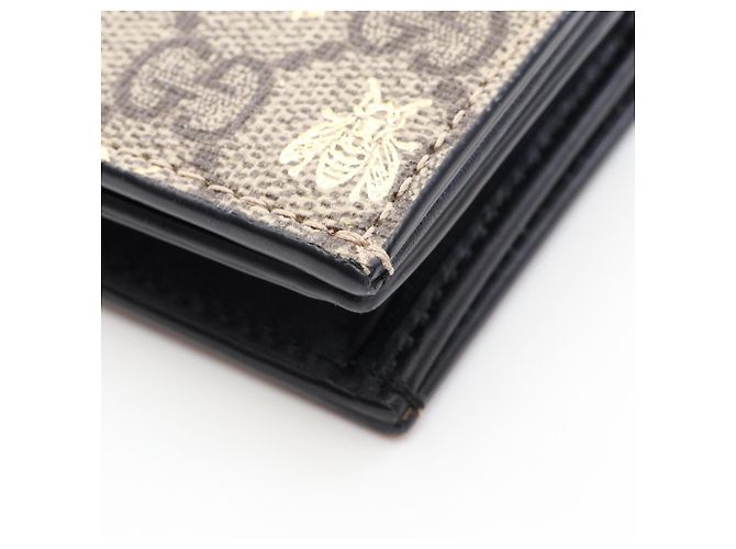 Gucci GG Supreme Bee Bifold-Geldbörse Beige - Ansicht 8