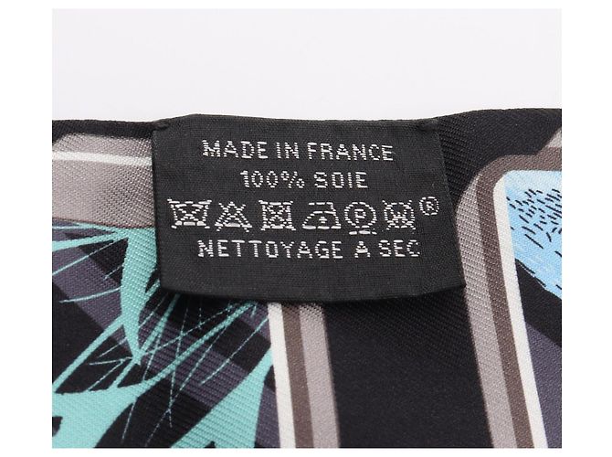 Hermès Twilly Schal Schwarz Bunt Seide Mehrfarben - Ansicht 5