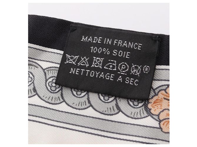 Pañuelo Hermès Twilly BRIDE DE COUR Castaño Negro Blanco - view 5