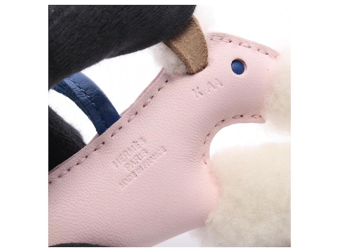 Hermès Charm Hermes Buddy in Rose Darling Blue Rosa Bianco - vista 3