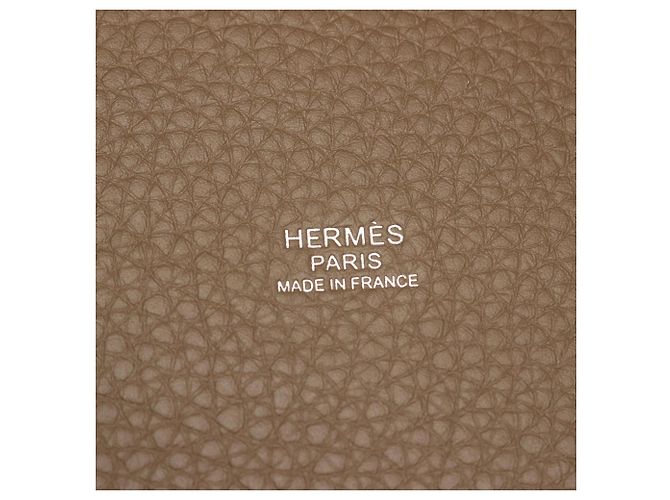 Hermès Borsa Hermes Picotin Lock MM in Grigio Marrone - vista 4