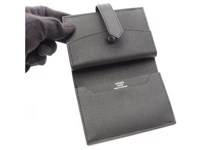 Tarjetero Mini Business Hermès Bearn Negro - vista 3