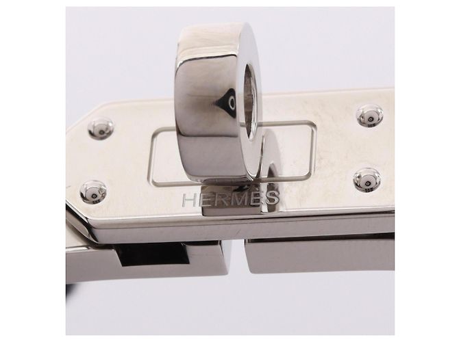 Hermès Pulsera Hermes Mini Click Kelly PM Plata Blanco - vista 4
