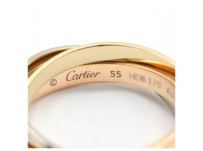 Anello Cartier Trinity in oro bianco, giallo e rosa 18K Argento D'oro - vista 3