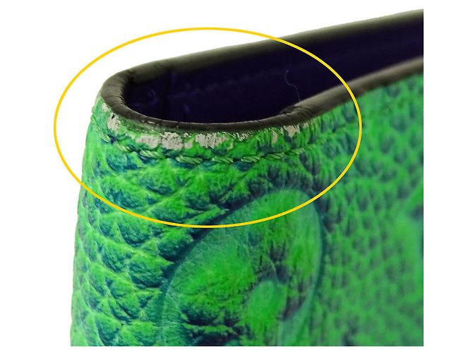 Louis Vuitton Men's Long Taurillon Illusion Wallet Blue Light green - view 10