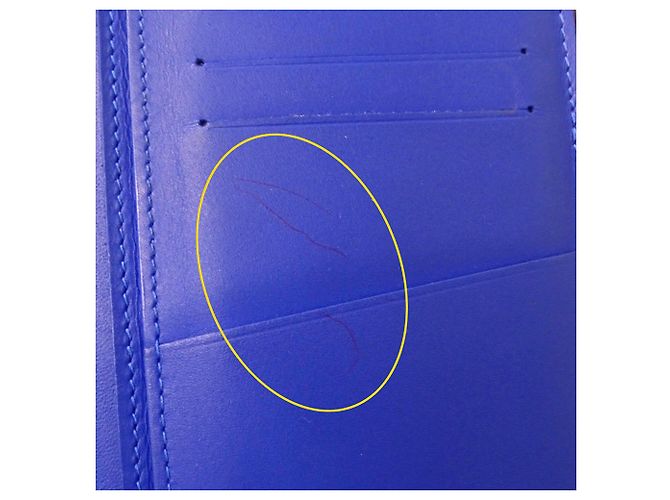 Louis Vuitton Men's Long Taurillon Illusion Wallet Blue Light green - view 13