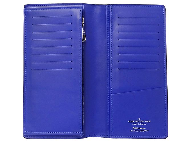 Louis Vuitton Men's Long Taurillon Illusion Wallet Blue Light green - view 5