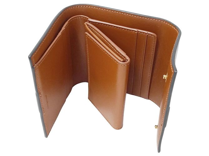 Triomphe Céline Celine Brown Leather Bi-Fold Wallet - view 6