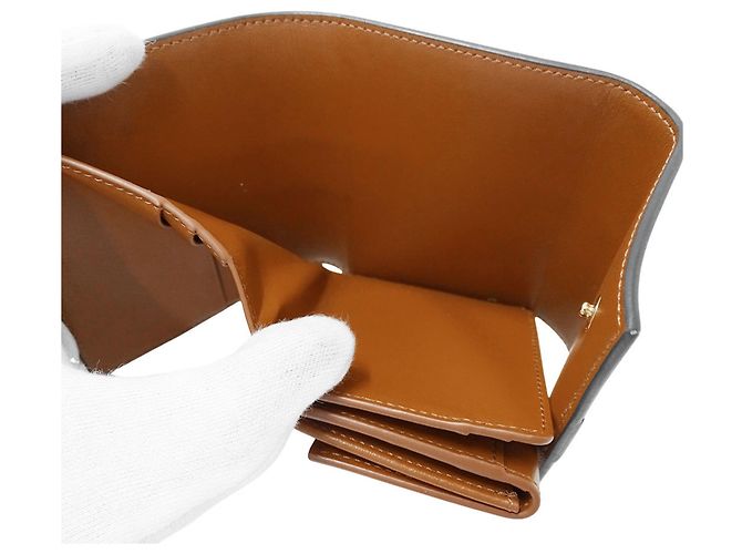 Triomphe Céline Celine Brown Leather Bi-Fold Wallet - view 7