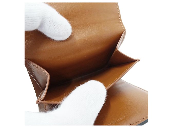 Triomphe Céline Celine Brown Leather Bi-Fold Wallet - view 8