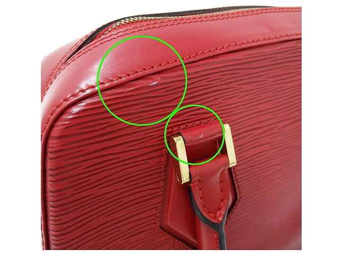 Borsa in pelle Epi Louis Vuitton Rosso - vista 13
