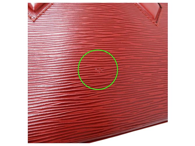 Borsa in pelle Epi Louis Vuitton Rosso - vista 9