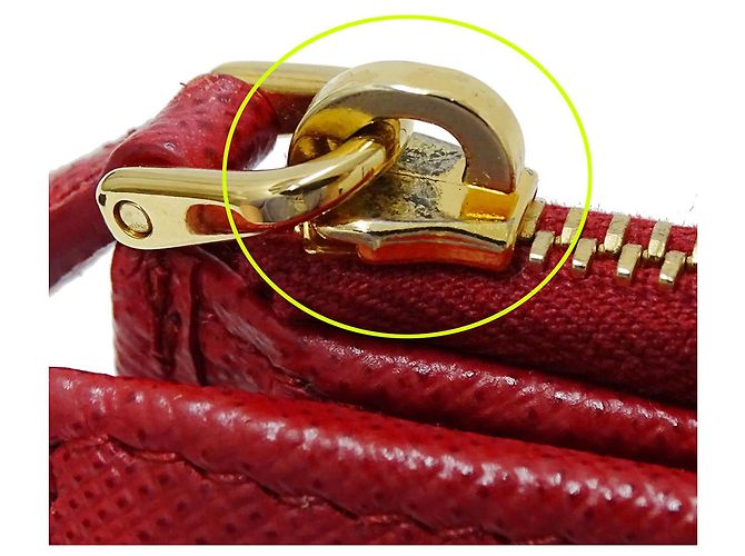 Saffiano Cartera bipliegue para mujer Prada Roja - vista 12