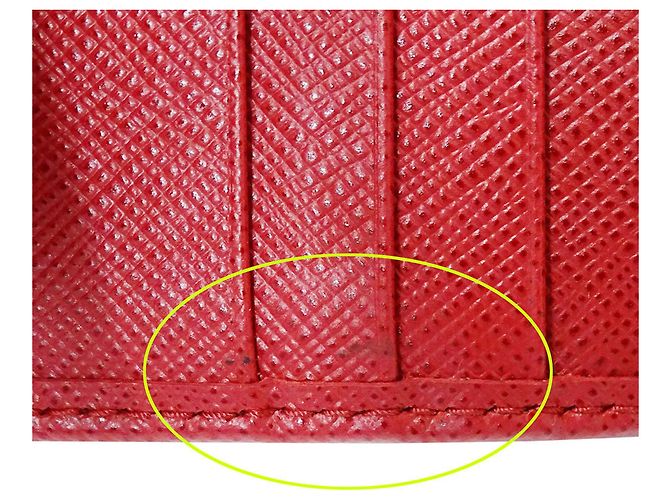 Saffiano Cartera bipliegue para mujer Prada Roja - vista 13