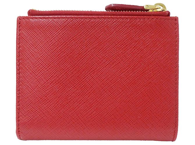 Saffiano Cartera bipliegue para mujer Prada Roja - vista 2