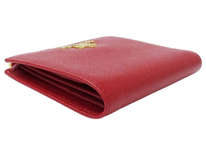 Saffiano Cartera bipliegue para mujer Prada Roja - vista 3