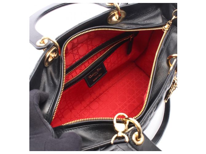 Borsa 2-Way Christian Dior Dior Lady Large Cannage Nero - vista 3