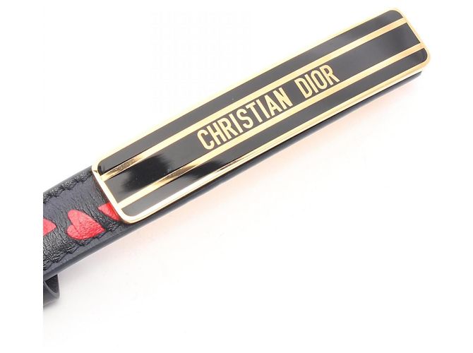 Christian Dior Logo Herz Mini-Gürtel Rot Marineblau - Ansicht 2