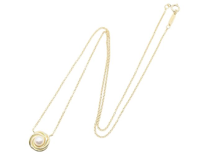 Collana Tiffany & Co. Twist Circle Pearl Bianco D'oro - vista 2