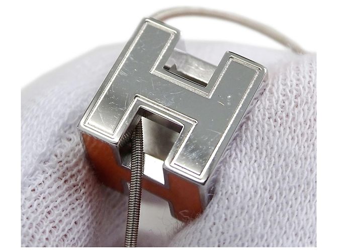 Hermès Collar Hermes Cage d'H H Cube Plata Naranja - Ansicht 11