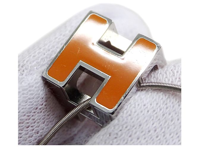 Hermès Collar Hermes Cage d'H H Cube Plata Naranja - Ansicht 12