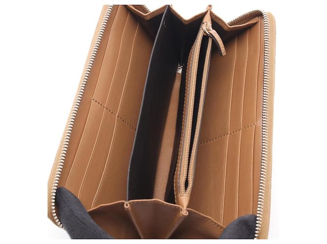 Cartera larga redondeada Gucci Guccissima Castaño Beige - vista 3