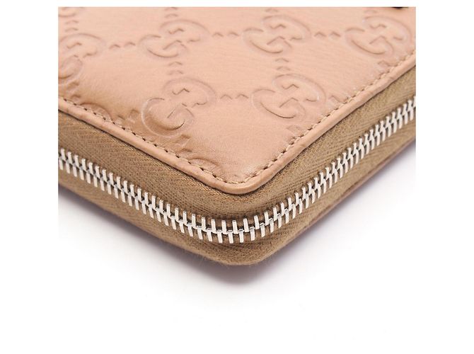 Cartera larga redondeada Gucci Guccissima Castaño Beige - vista 5