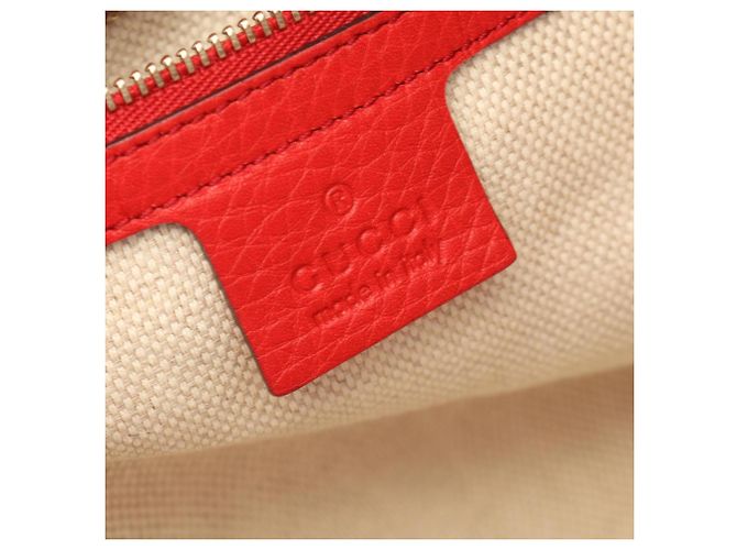 Borsa Tote Gucci Soho Cellarius Interlocking G Rosso - vista 4