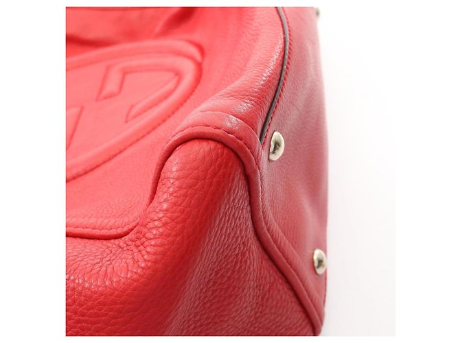 Borsa Tote Gucci Soho Cellarius Interlocking G Rosso - vista 7